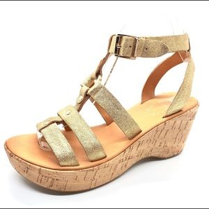 Kork-Ease gold wedges woman’s 8